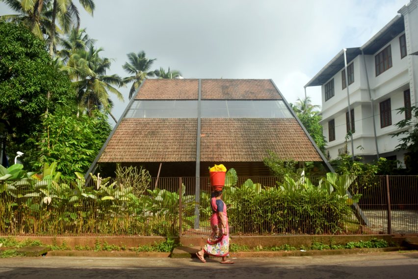 Sloped roof of House of Noufal in India
