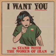 Designers share graphics in solidarity with Iranian women "fighting for their dignity"