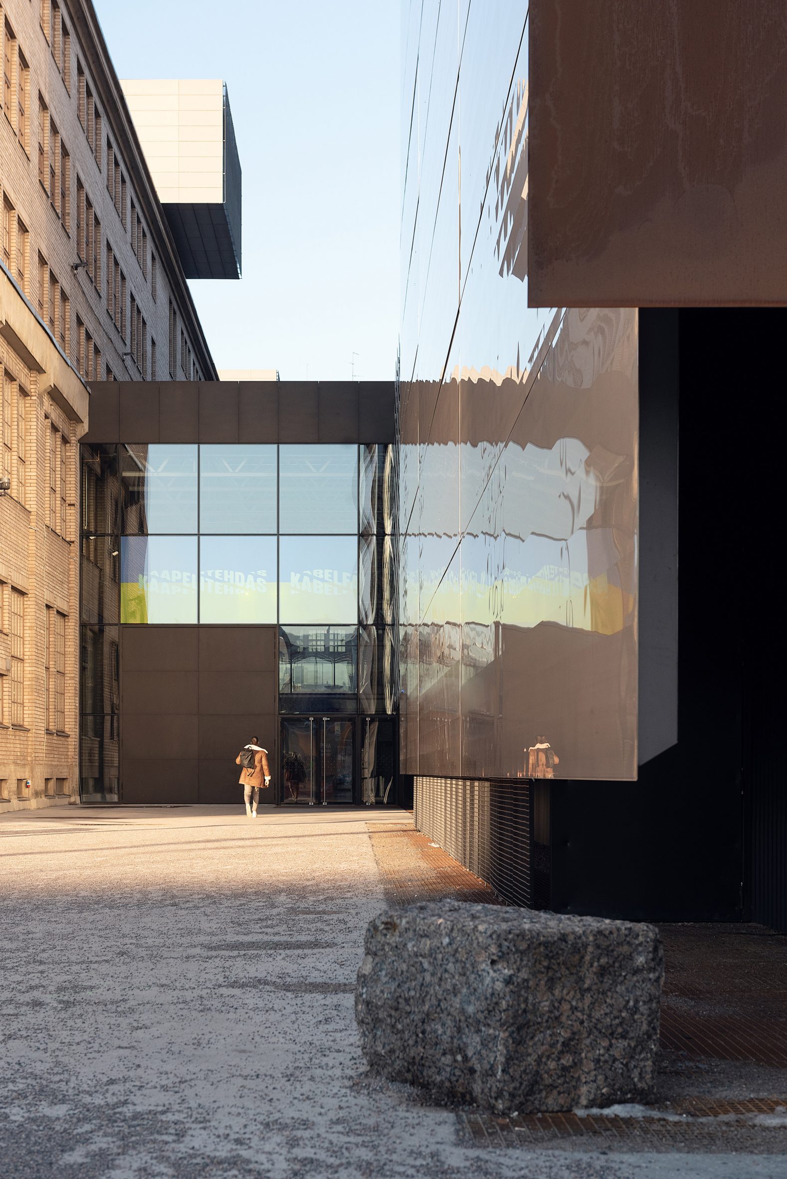 Exterior image of an entrance to Dance House in Helsinki