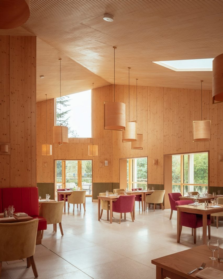 Dining room in John Morden Centre by Mae Architects