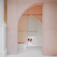 Fabric arches divide Jonathan Simkhai store in SoHo by Aruliden