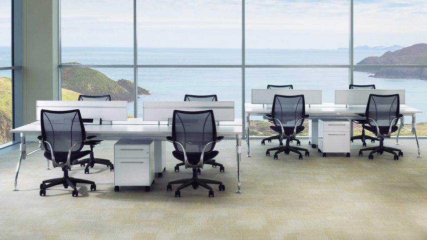 Series of Liberty Ocean chairs in an office