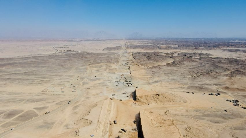 The Line megacity under construction in Saudi Arabia