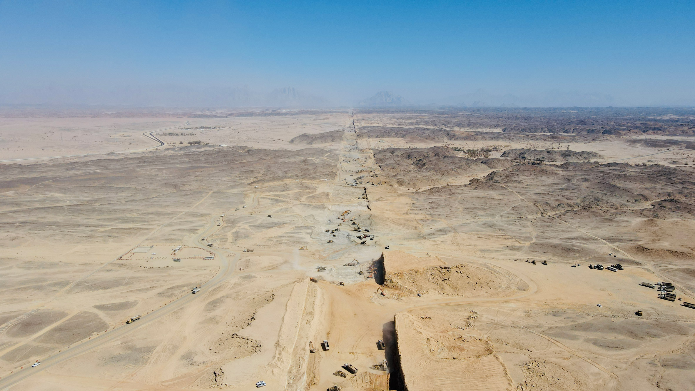 The Line megacity under construction in Saudi Arabia