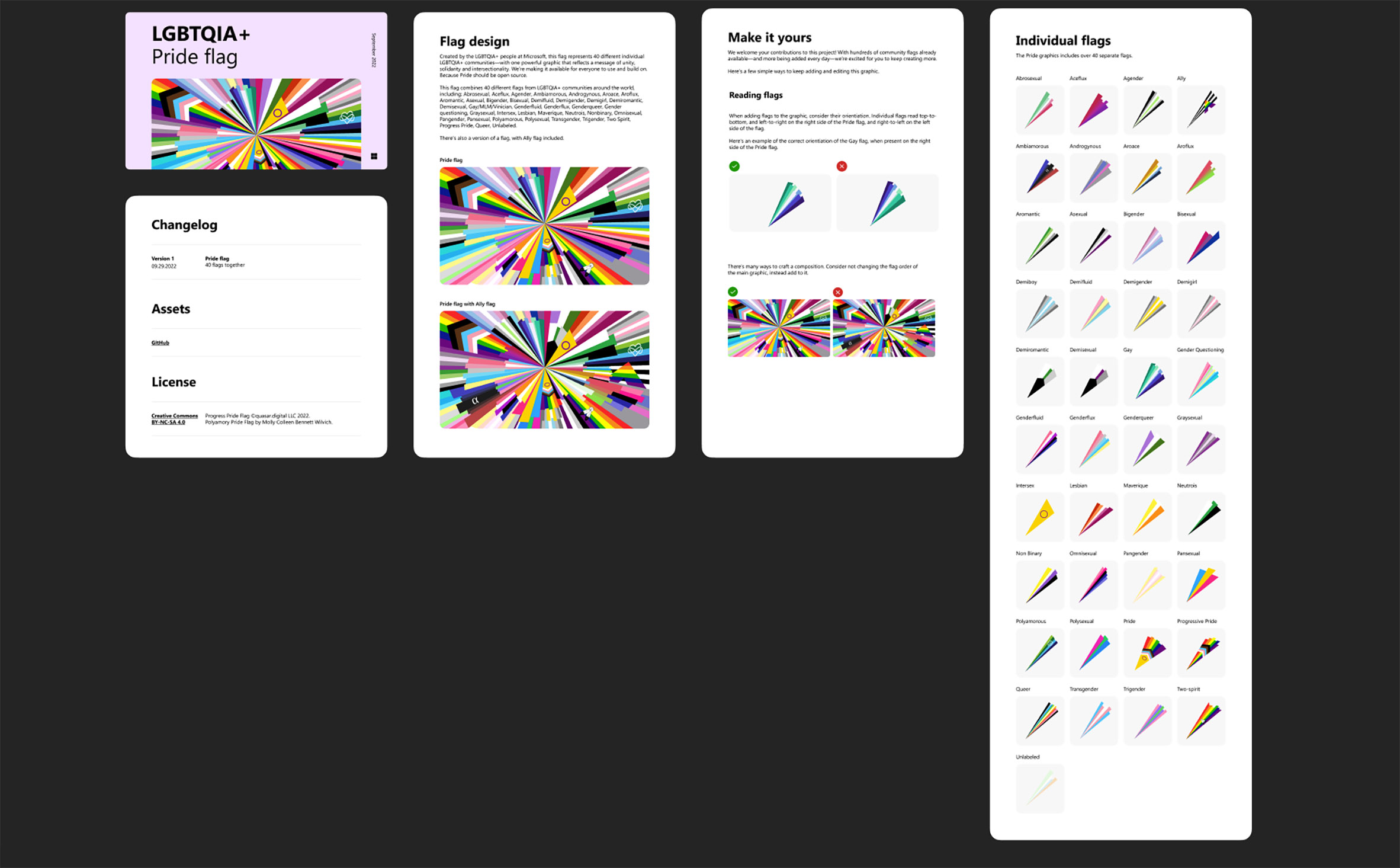 Figma guide for editing Microsoft's open source pride flag graphic 