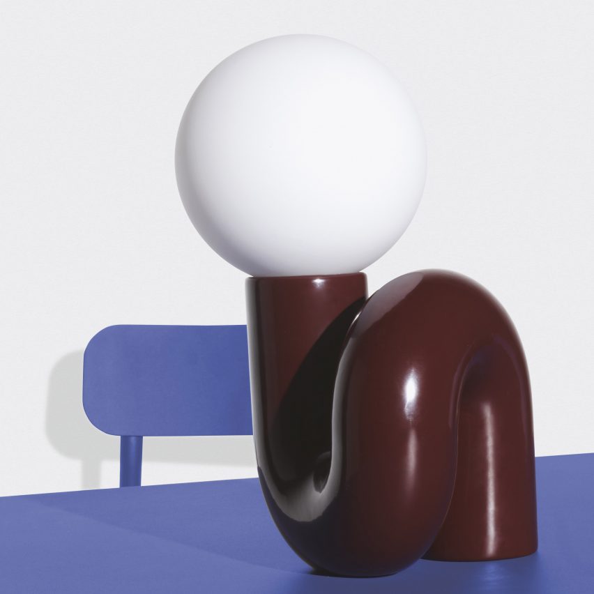 Glossy brown Neotenic lamp by Petite Friture