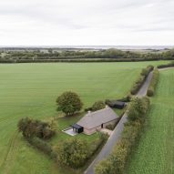 Aerial view of Nieby Crofters Cottage by Jan Henrik Jansen and Marshall Blecher