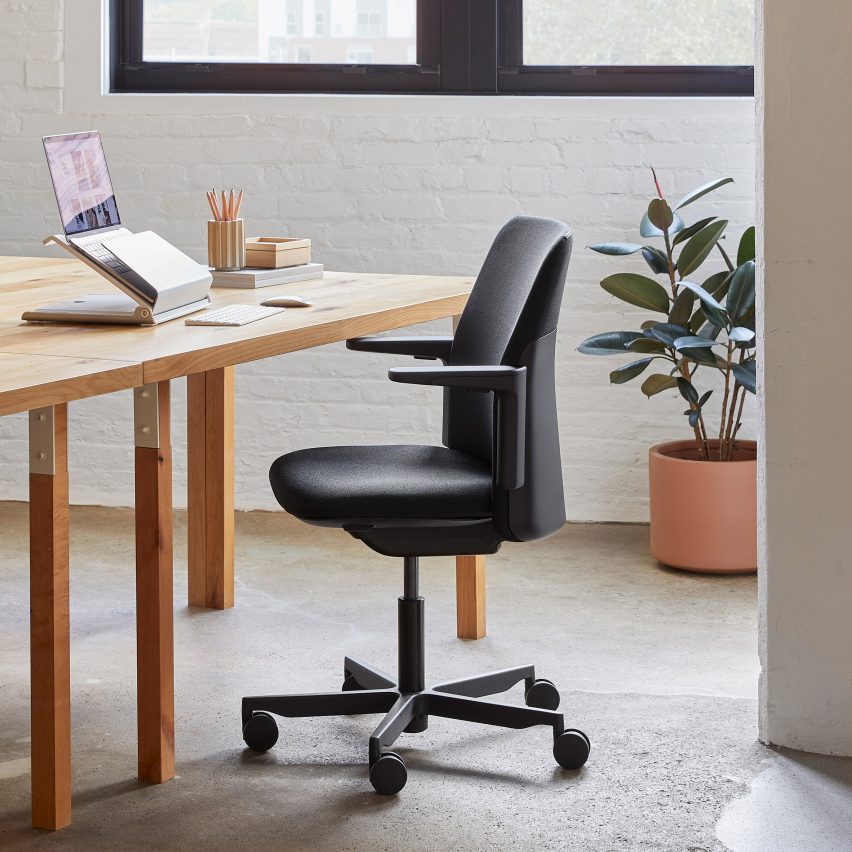 Black task chair by Humanscale
