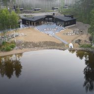 Aerial view of Pistohiekka Resort in Finland by Studio Puisto