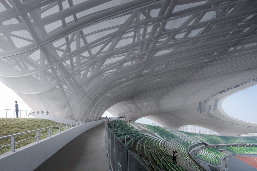 Interior of Quzhou Stadium