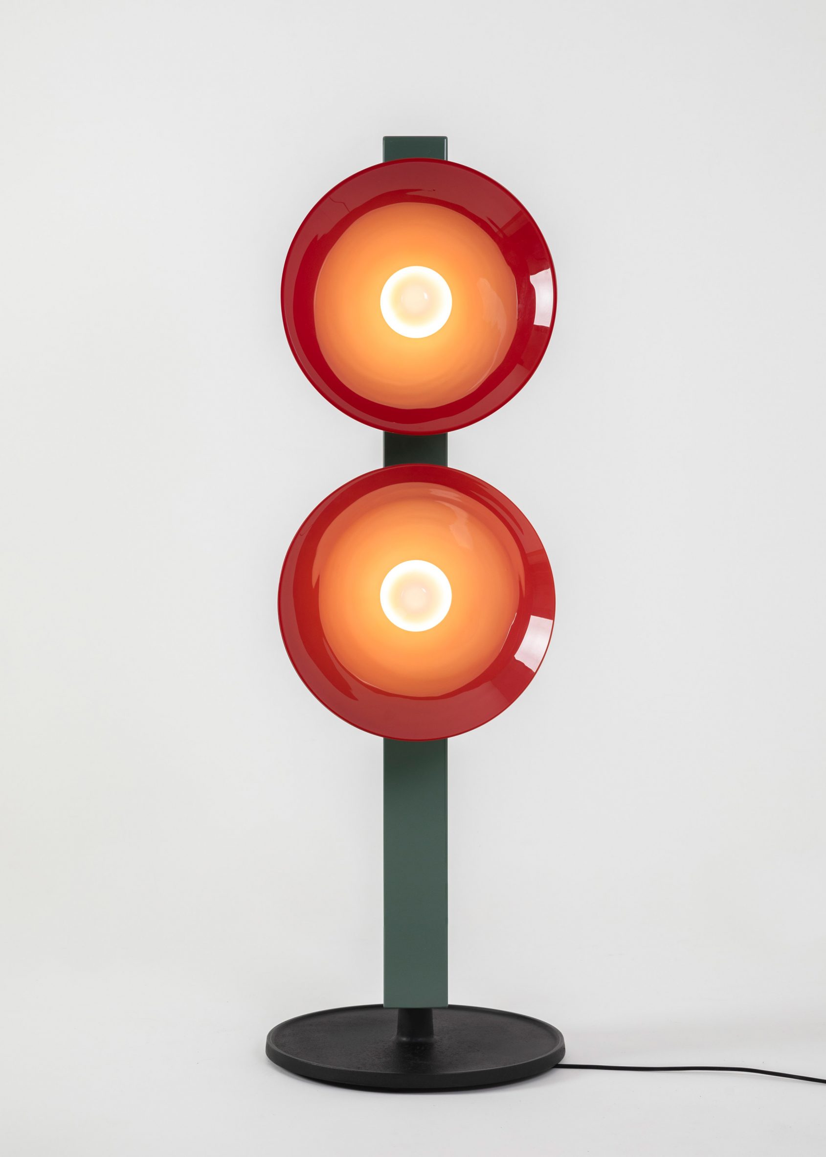 Signals floor lamp with red glass