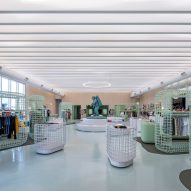 Snarkitecture uses recycled materials for Pharrell Williams' streetwear brand store in Miami