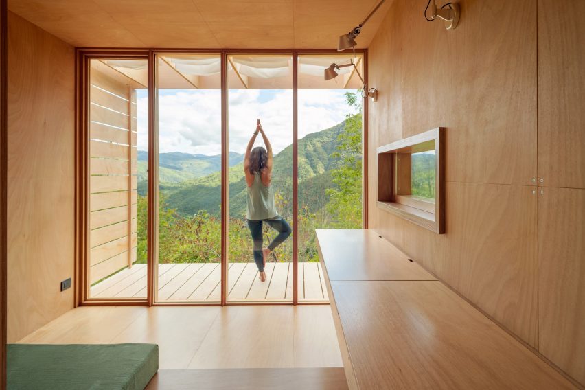 yoga studio in mountains near Genoa