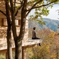 Llabb creates The Hermitage cabin overlooking Italian mountains