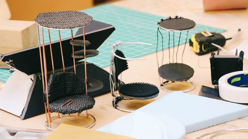 Student design models at Furniture Design for Beginners Short Course