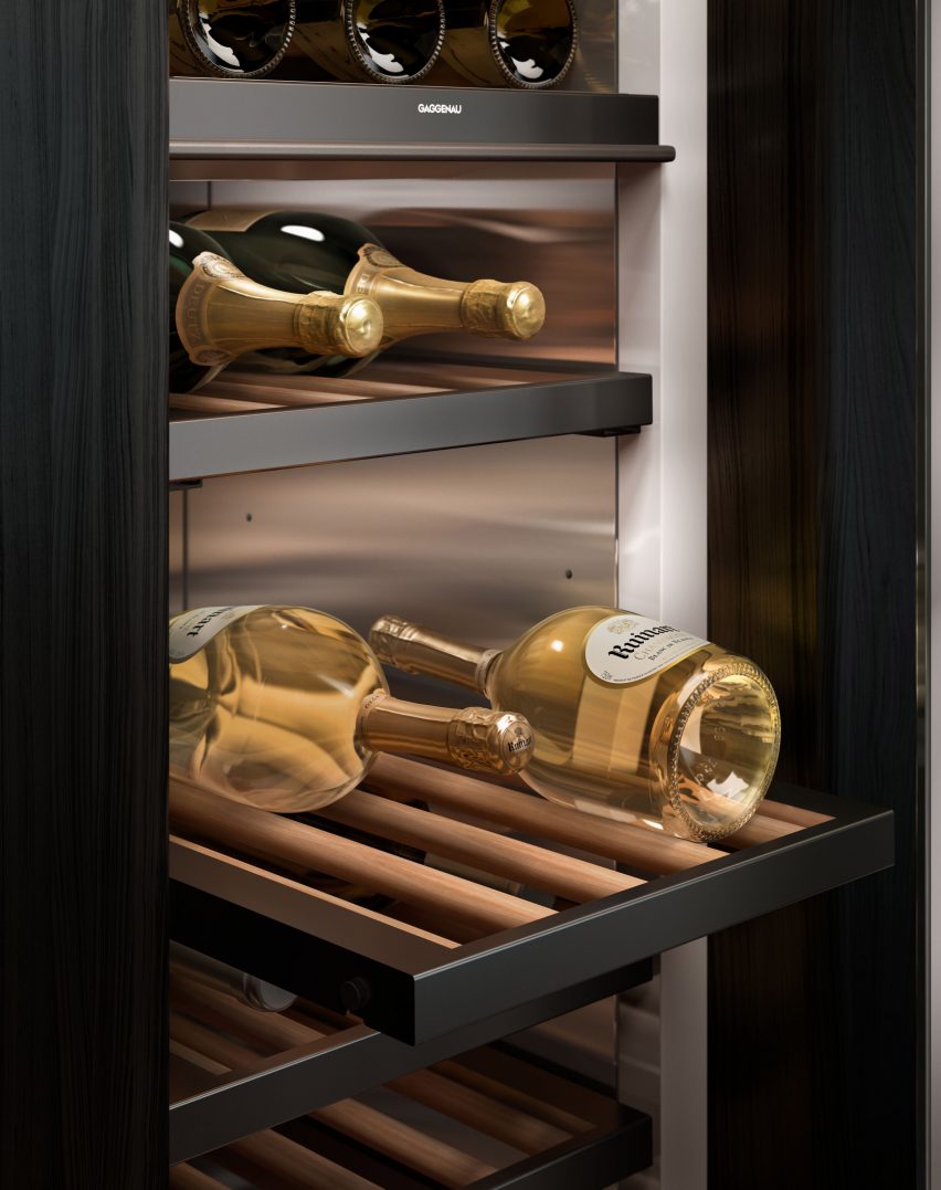 Vario 400 series wine air conditioning cabinet by Gaggenau