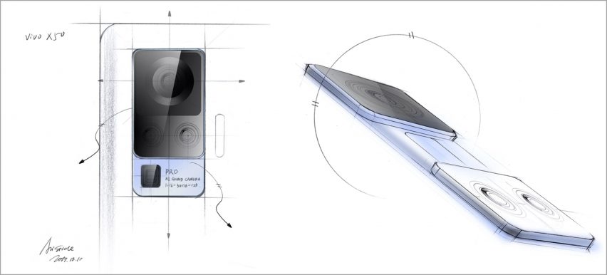 A sketch of Vivo's X series smartphones