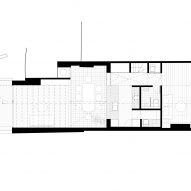 Lower floor plan of Walled Garden house extension by Nimtim Architects