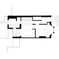Upper floor plan of Walled Garden house extension by Nimtim Architects