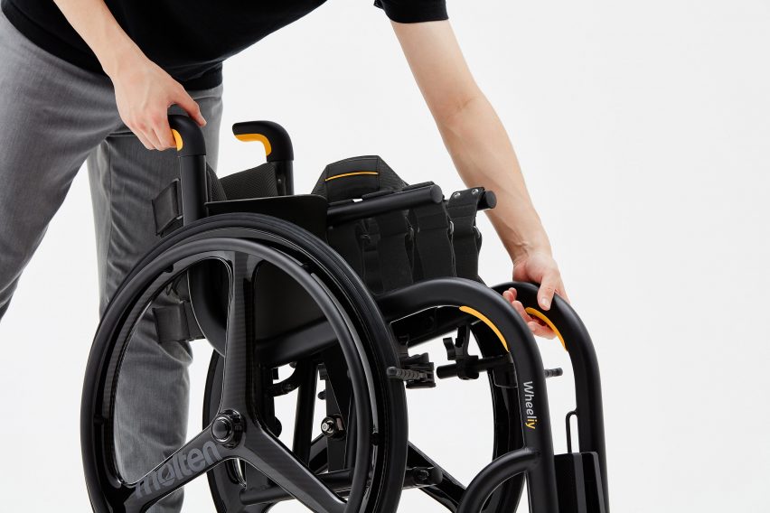 Detail image of folding wheelchair