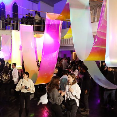 Photo of a suspended installation