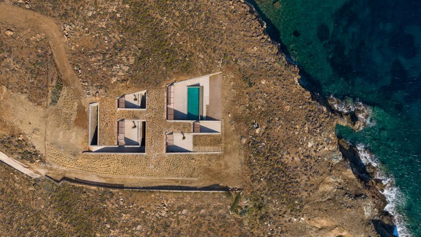 Aerial view of the NCaved subterranean house