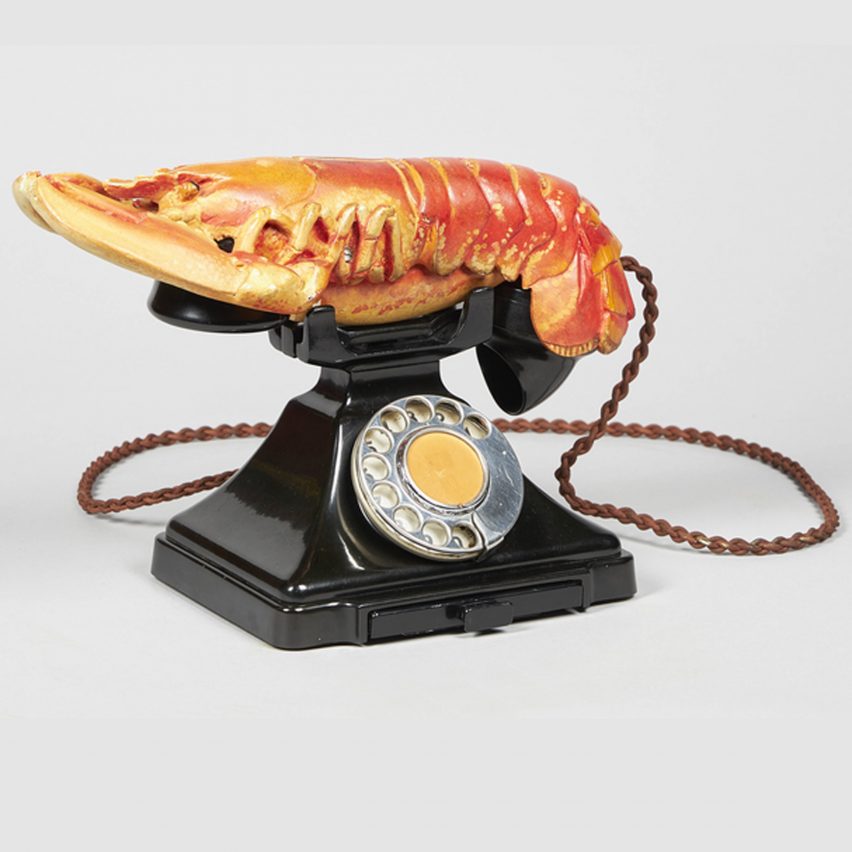 A surrealist lobster telephone