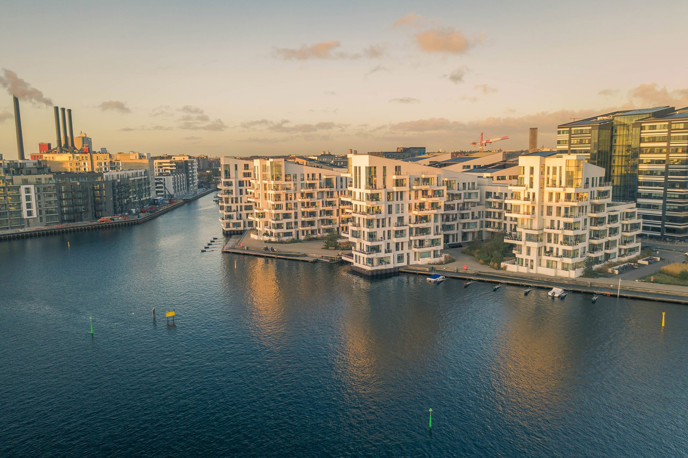 A photograph of Copenhagen's harbour