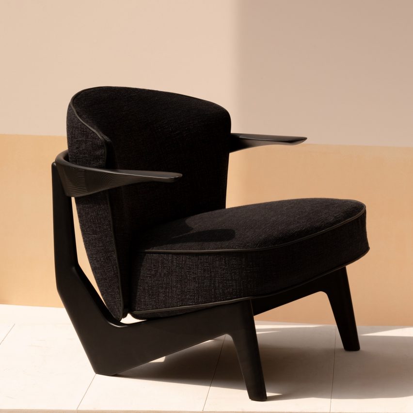 Кресло Sova Lounge от Zanat в черном цвете