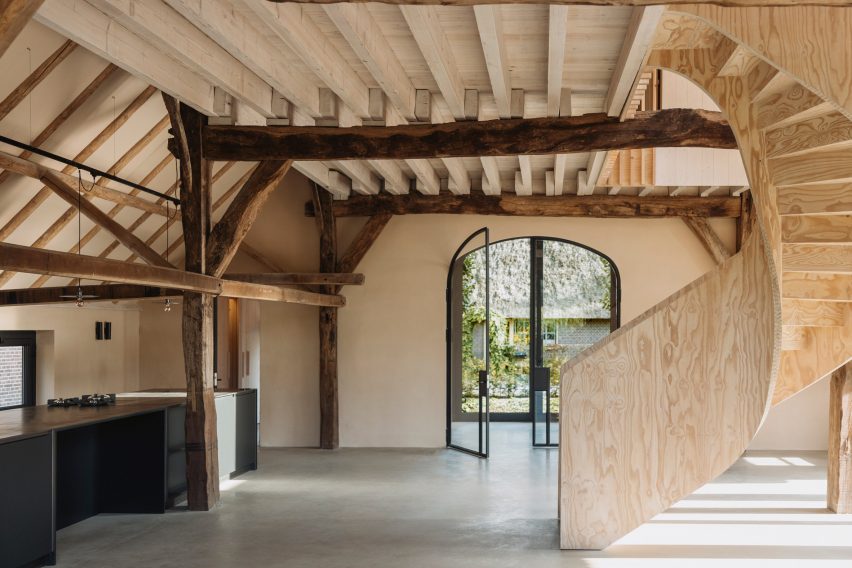 Ground floor living space in Barn at the Ahof by Julia van Beuningen