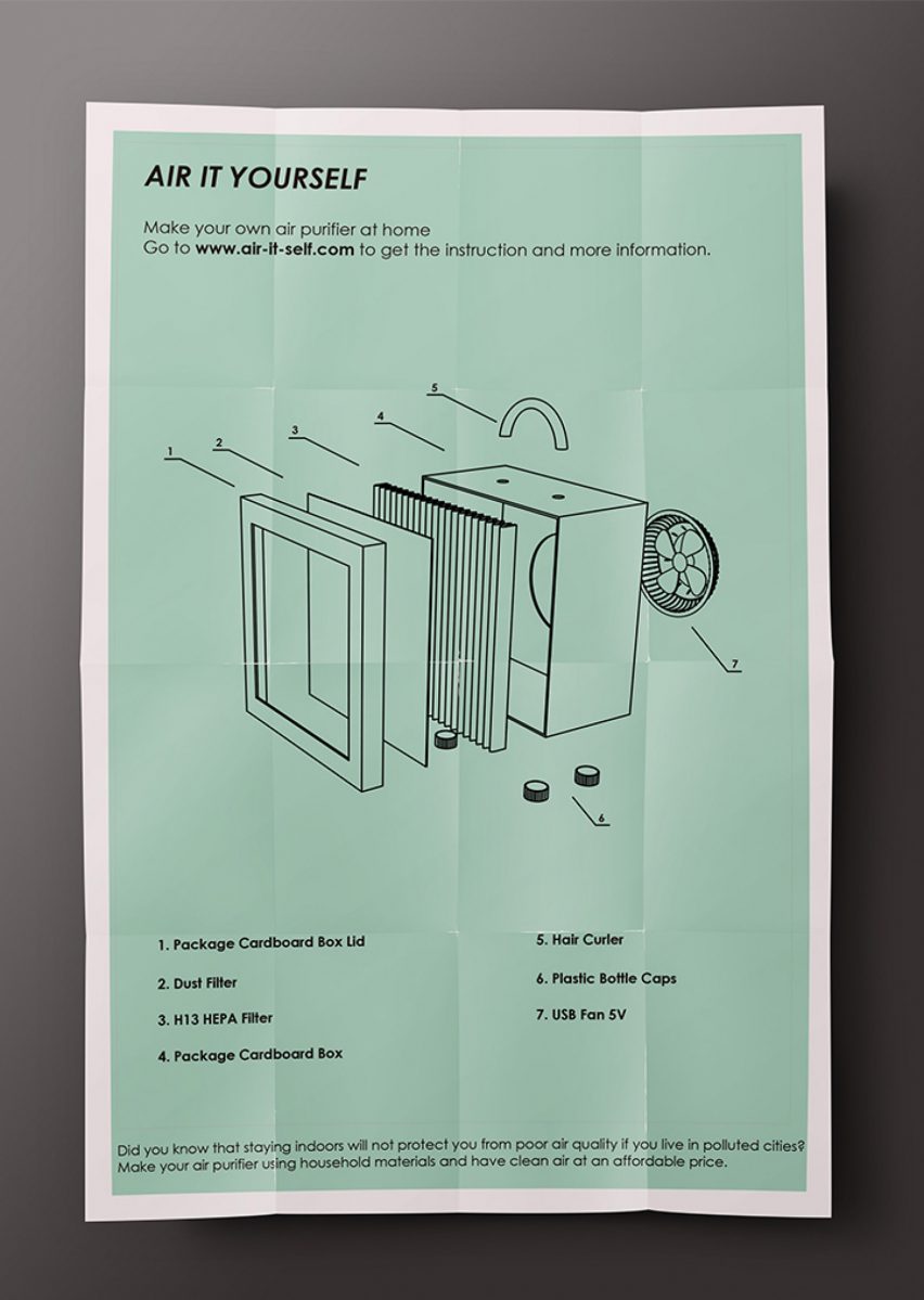 Instructions for making DIY air purifier