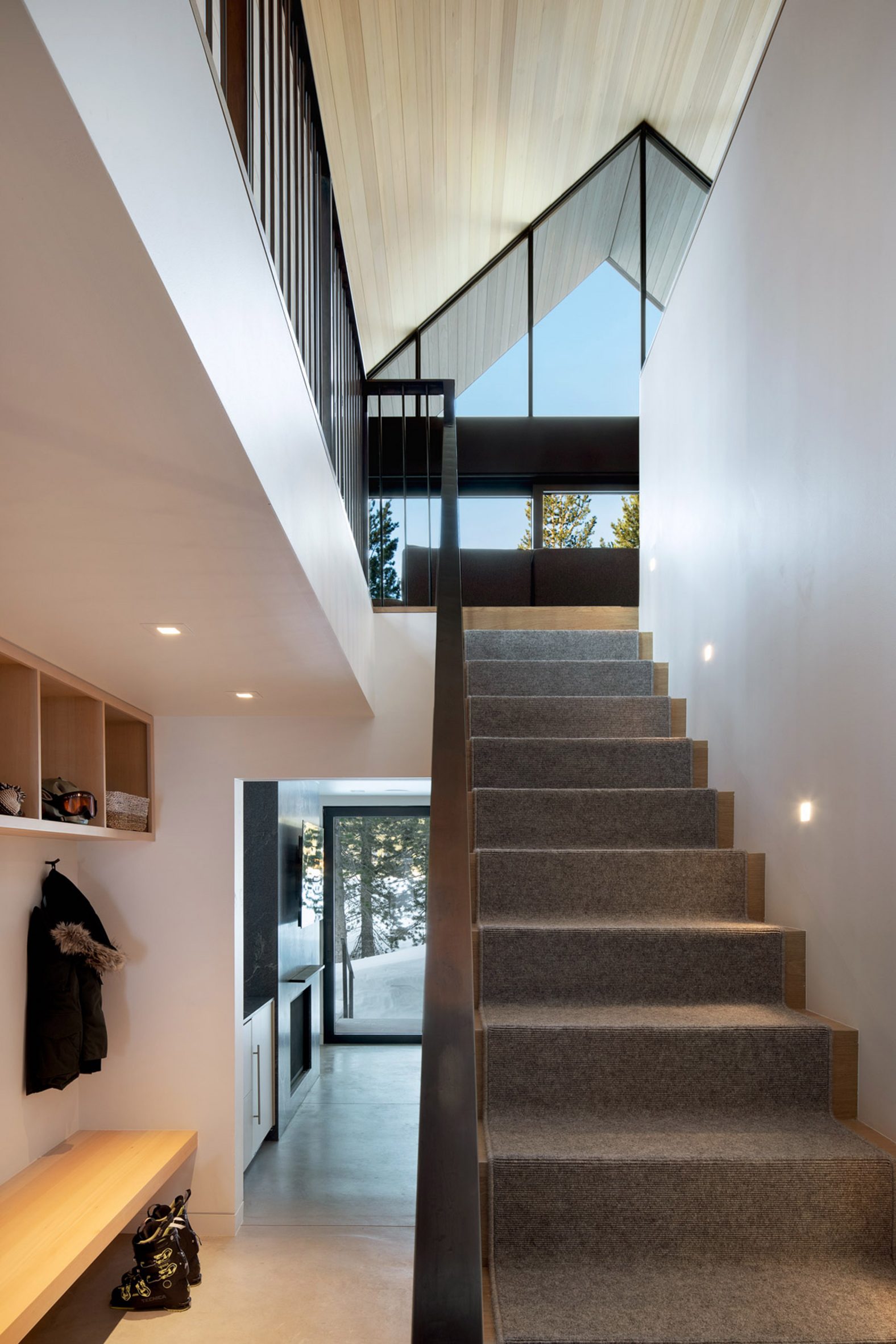 Staircase in house in California