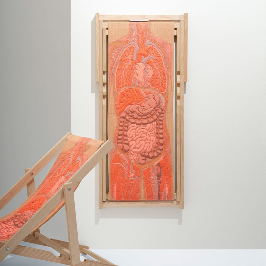 Anatomic chair by Nynke Tynagel features human anatomy
