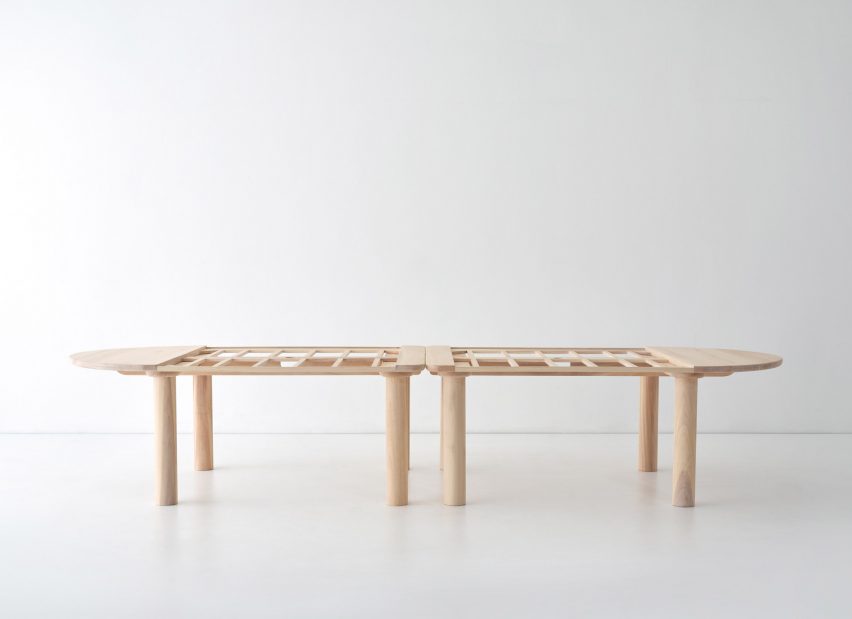 Eucalyptus timber table frame for Work Series II