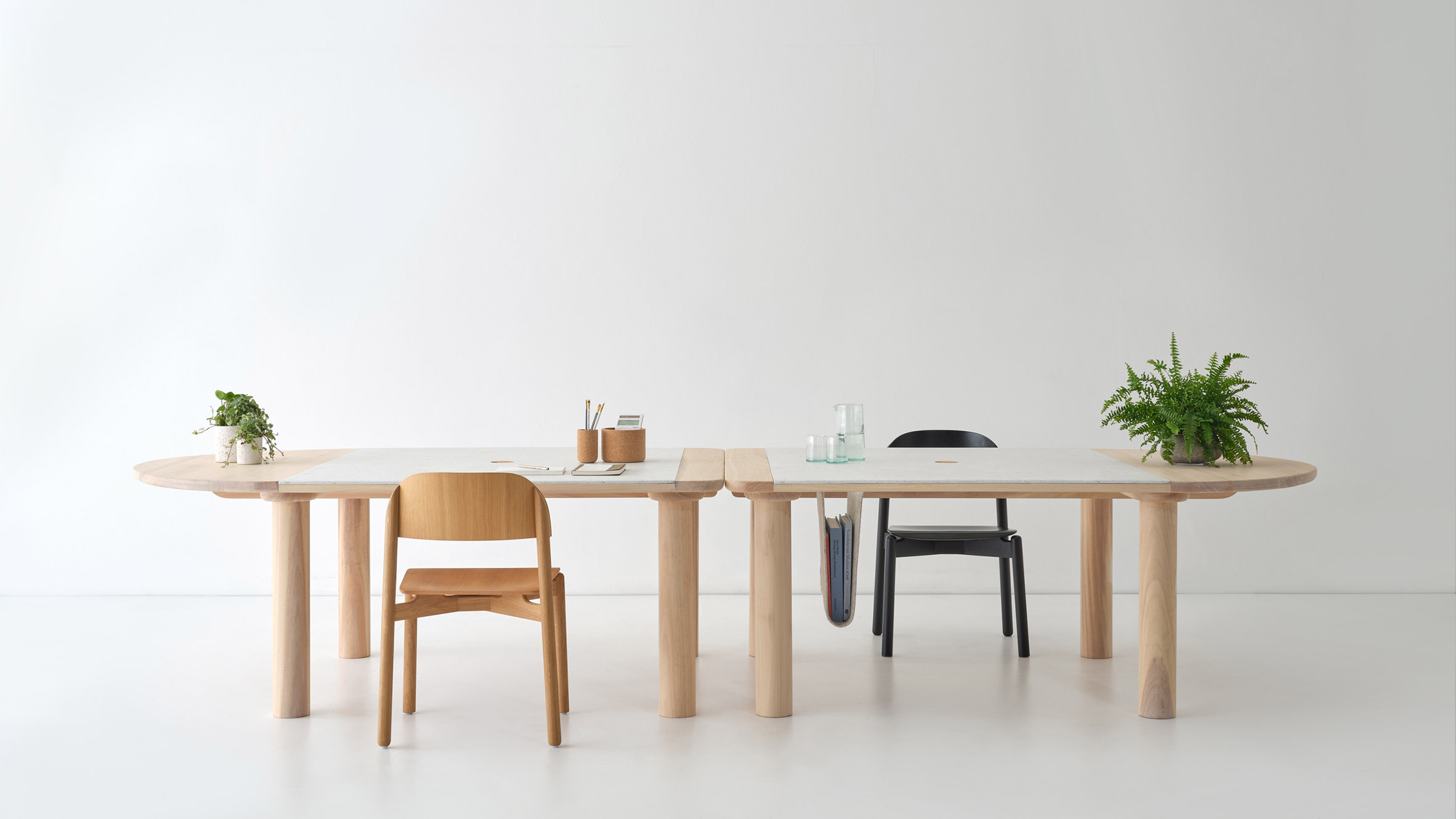 Work Series II table features worktop made from recycled yogurt pots - Vimarsana News