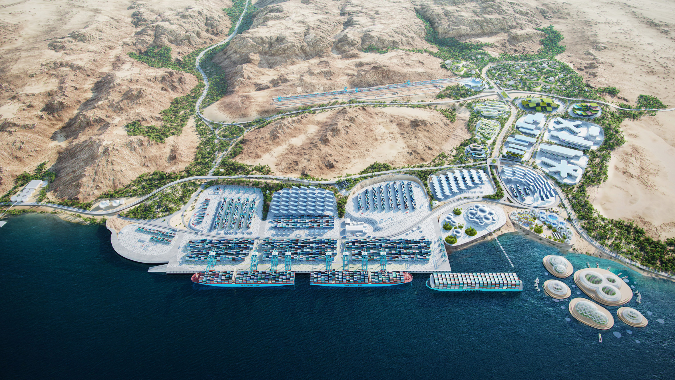 diseñador cocina fusión BIG to transform Aqaba Container Terminal into solar-powered hub
