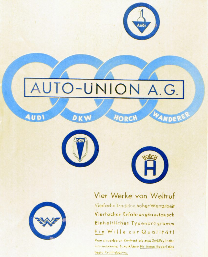 An original Audi logo poster