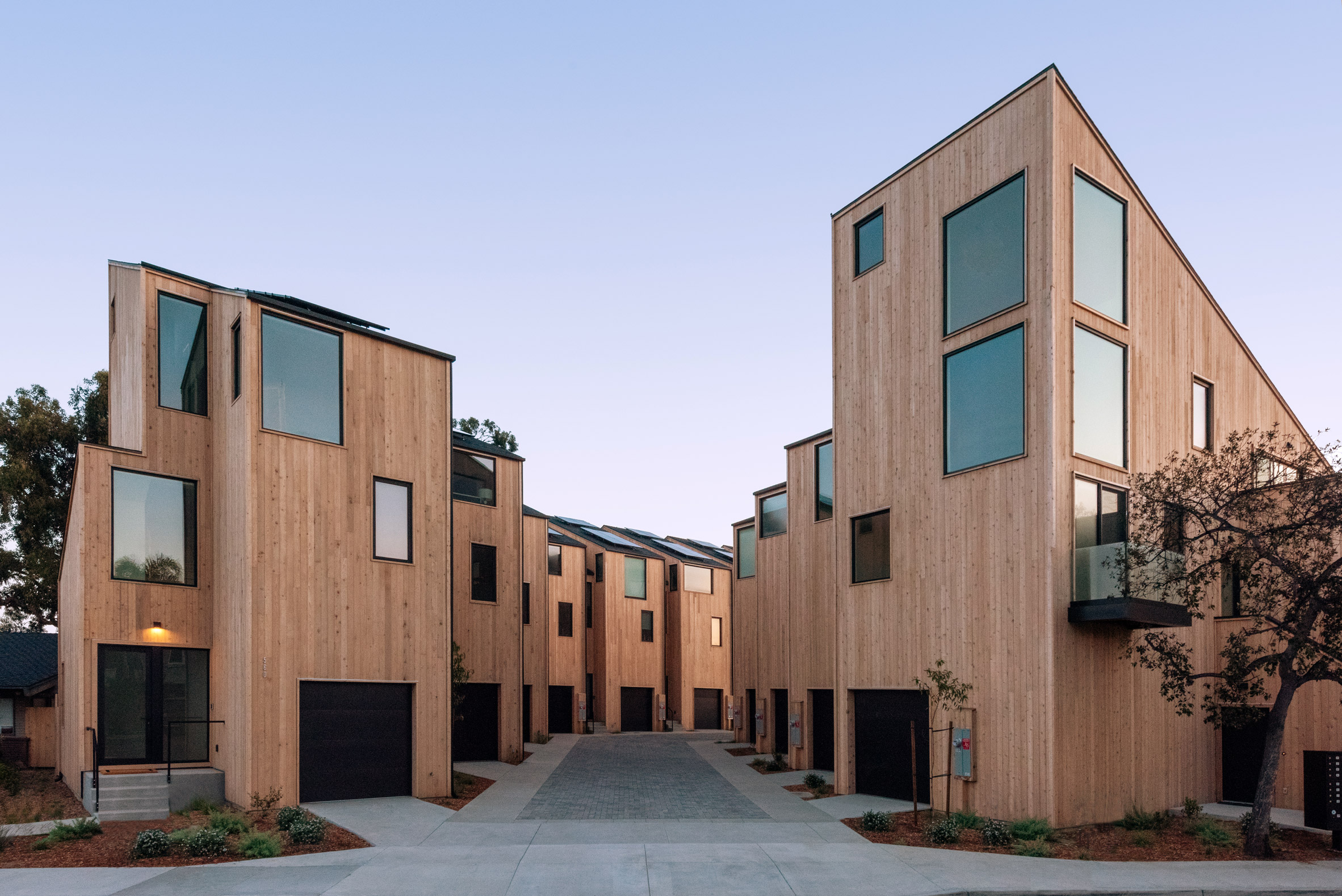 Wooden row houses in San Diego