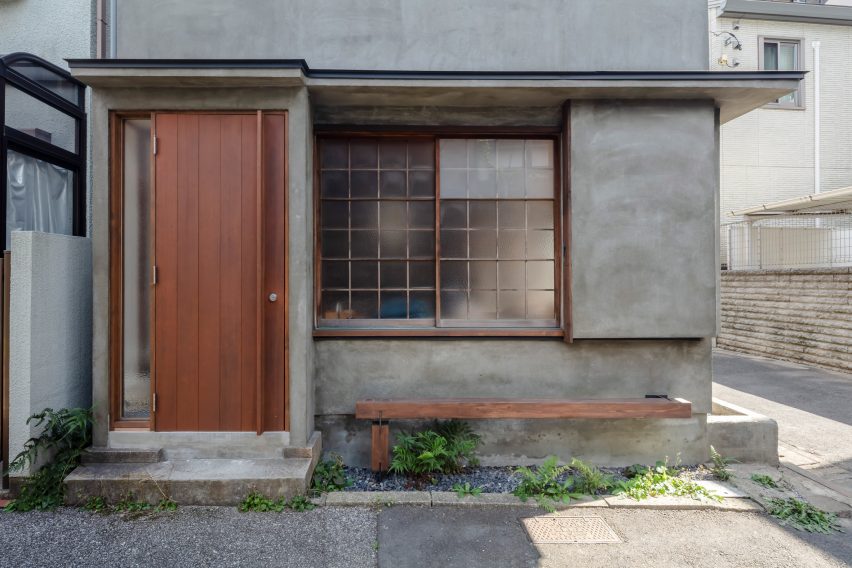 Front door on Japanese home