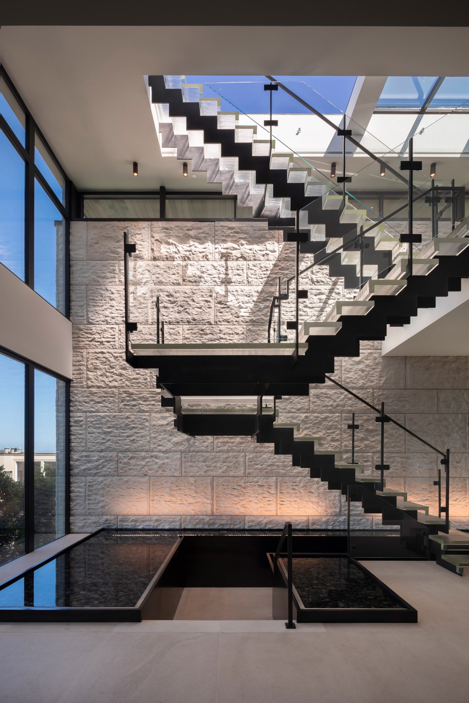 Cast glass staircase