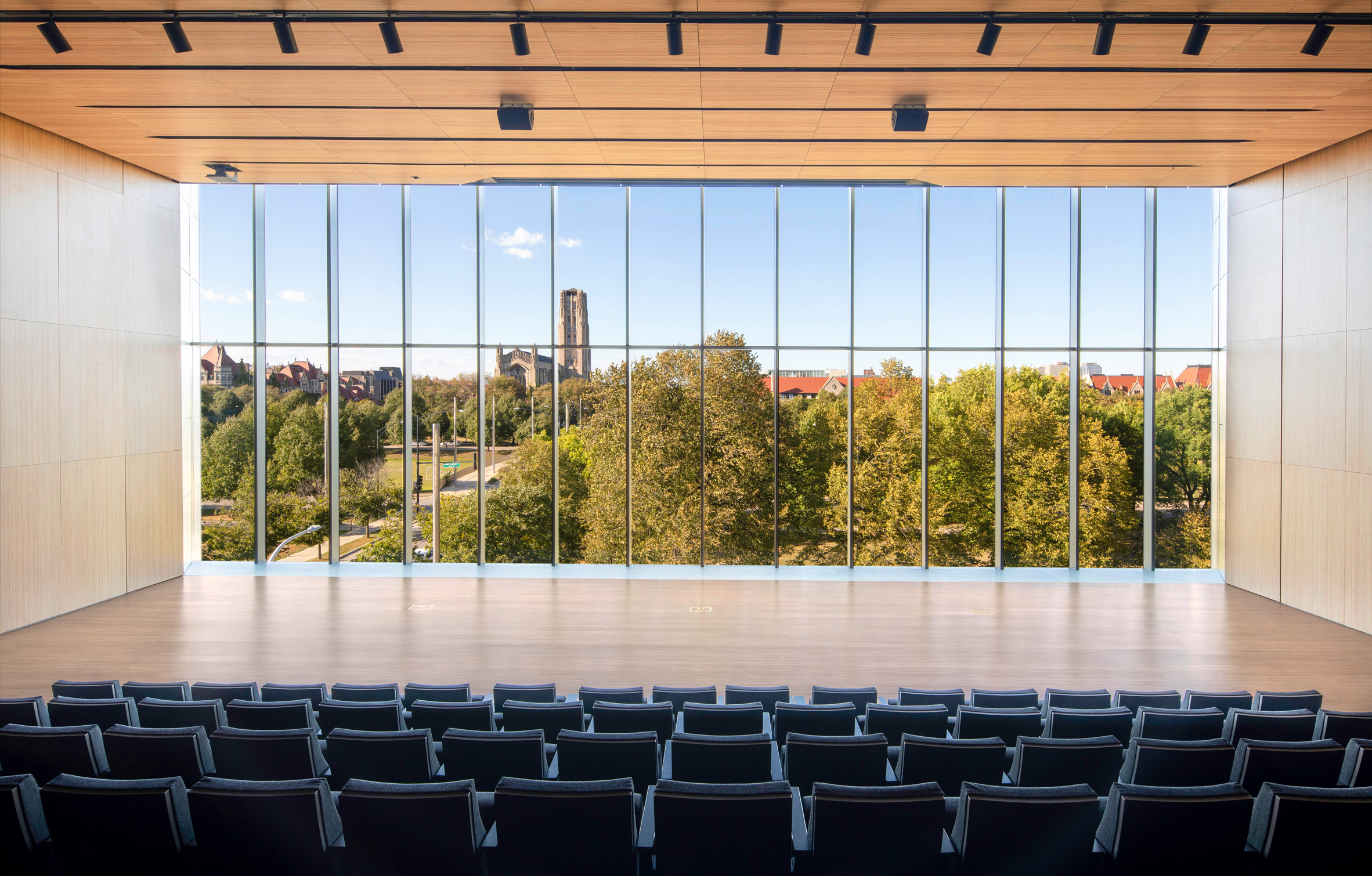 View from a University of Chicago lecture hall