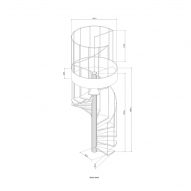 Staircase diagram, Granary House guesthouse by MIMA Housing