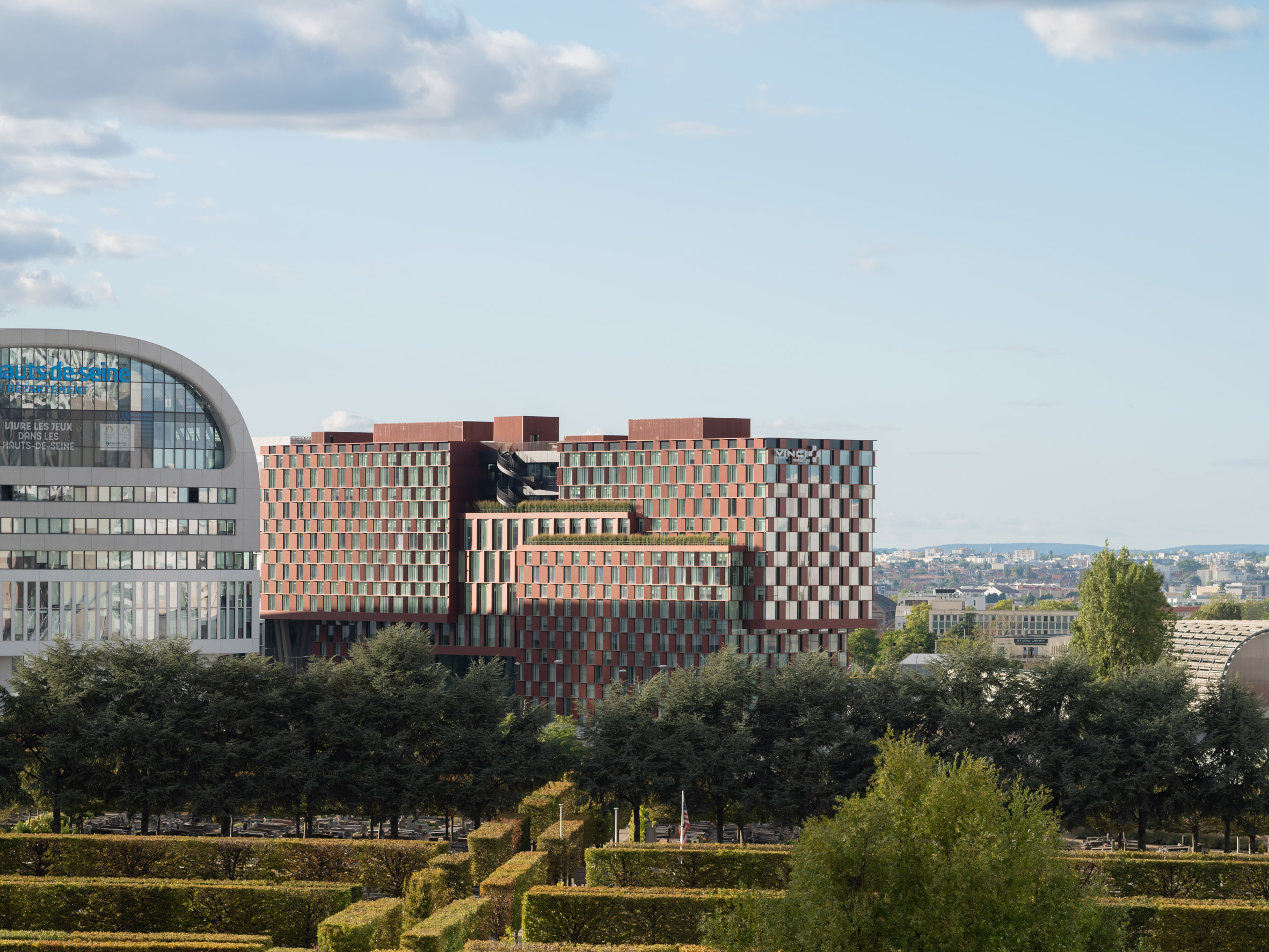 View of blocky offices in Paris's La Défense district