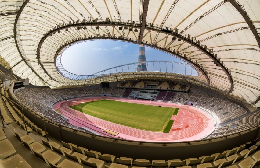 Interior of Qatar stadium by Dar Al-Handasah