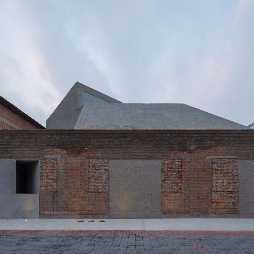 Concrete-and-brick building in China
