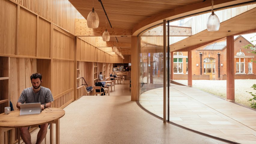 Interior of Lea Bridge Library by Studio Weave