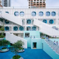 People's Architecture Office completes blue-toned makeover of Fuqiang school