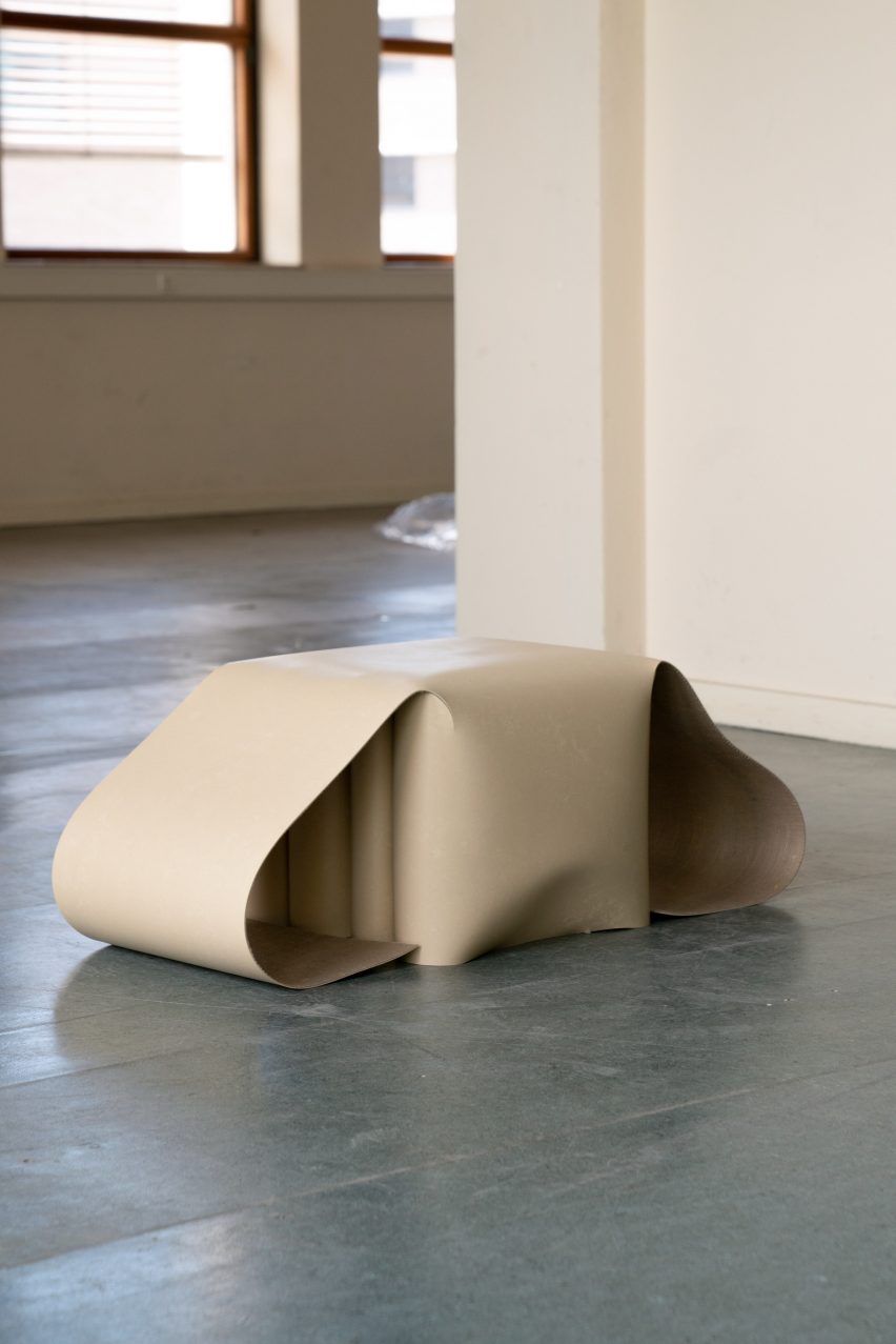 Linoleum stool by Lina Chi