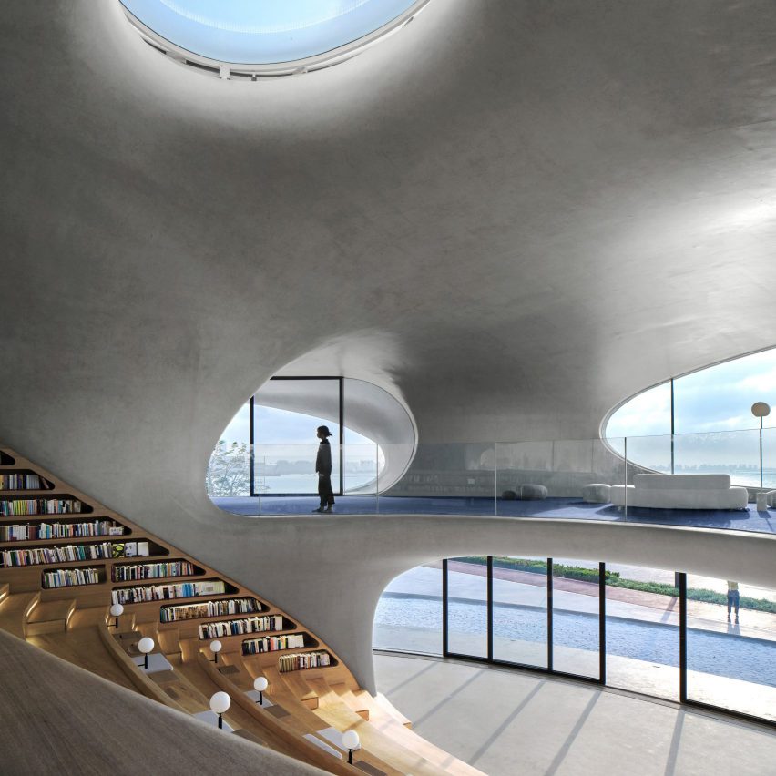 MAD Architects designed Cloudscape of Haikou, a library in China