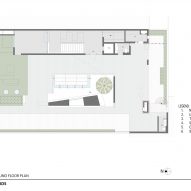 Upper ground floor plan of House of Voids by Malik Architecture